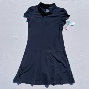 Cat & Jack Girls School Uniform Pleated Short Sleeve Tennis Dress Navy Blue XL14